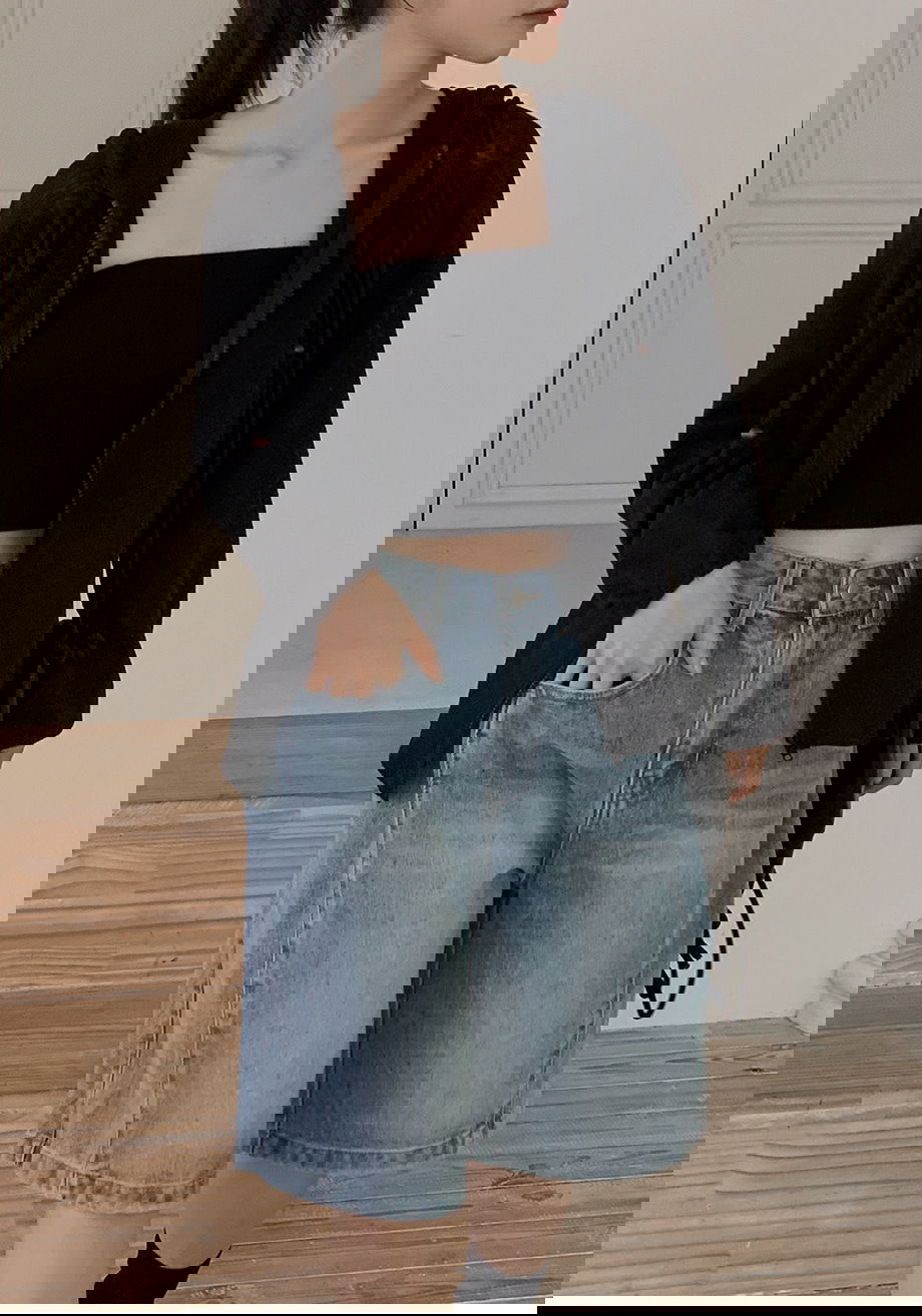 리리앤코 하엘노아 스트링 셔링 루즈핏 후드 집업