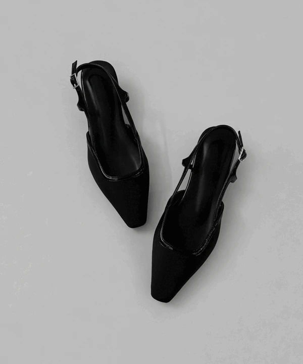 絨面細緻方頭繫帶高跟鞋