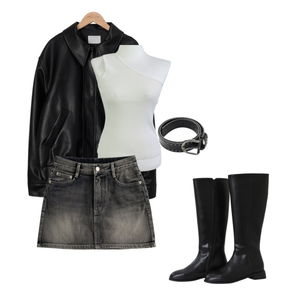 jacket,knitwears,skirt 코디