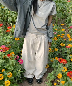 Serinda Pintuck Wide Cotton Long Pants