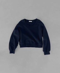 ロエンバーセミクロップフィットディープUネックスウェットシャツ