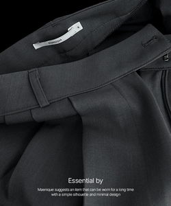 雙摺寬鬆西裝褲