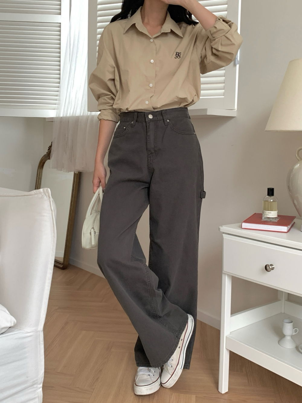 바지 모델 착용 이미지-S1L32