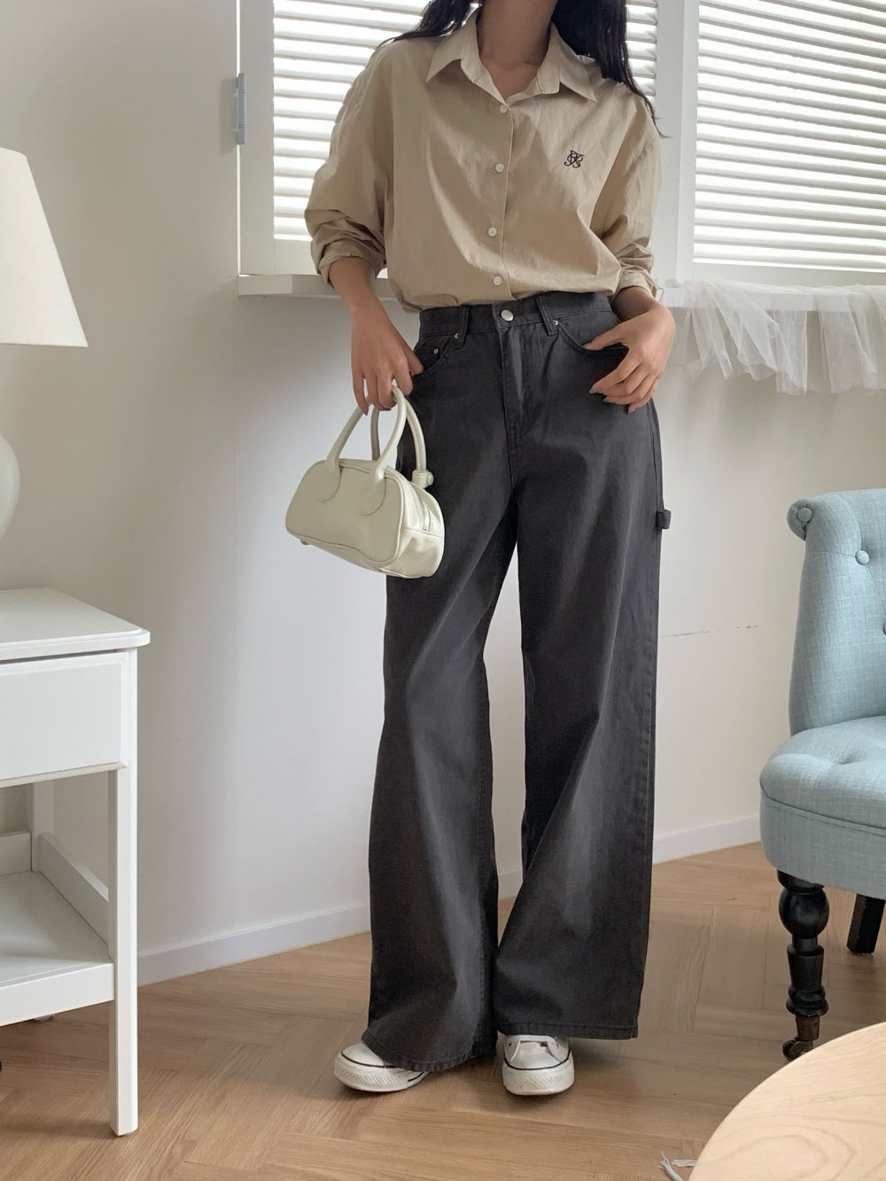 바지 모델 착용 이미지-S1L30