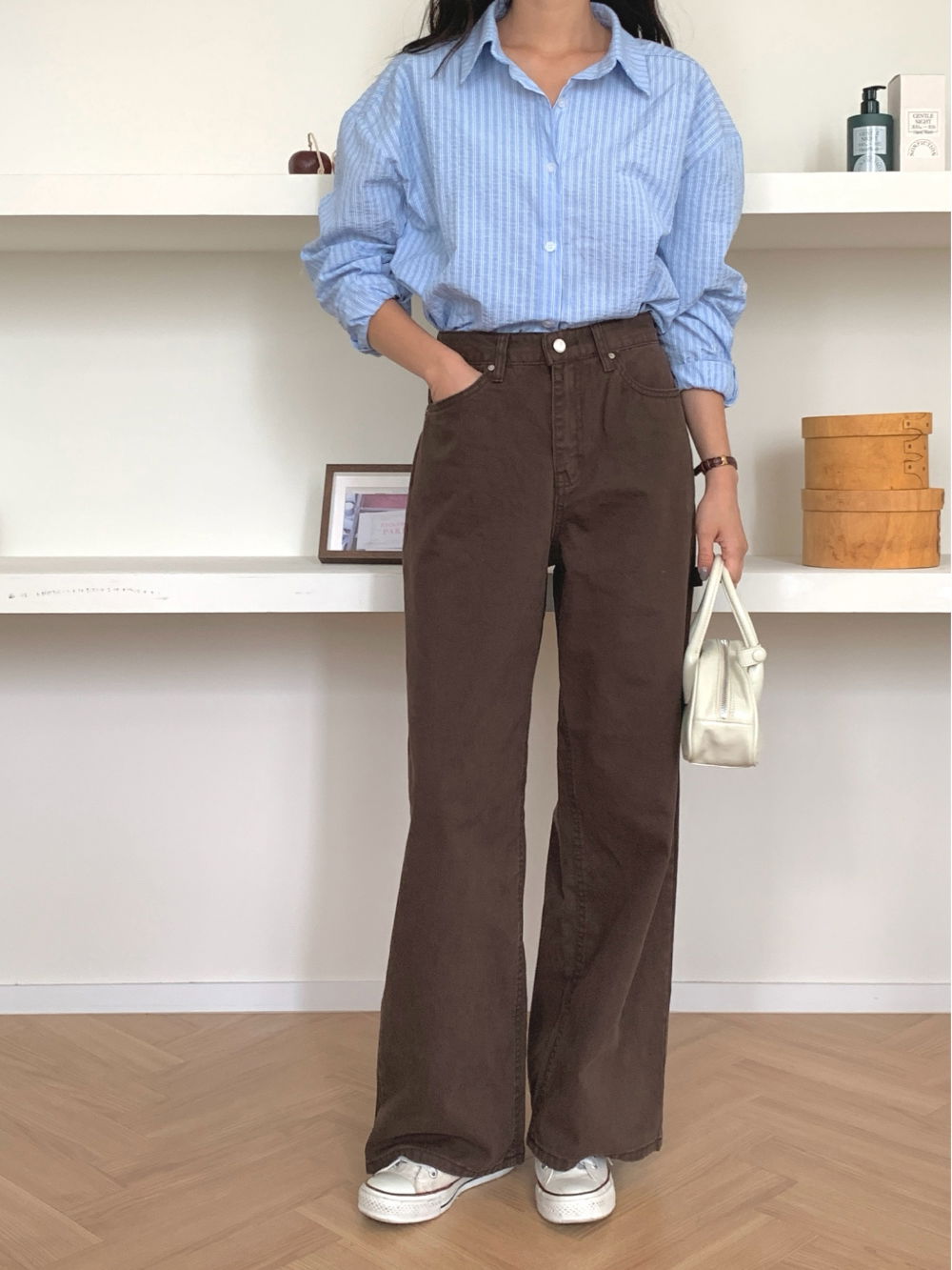 바지 모델 착용 이미지-S1L23