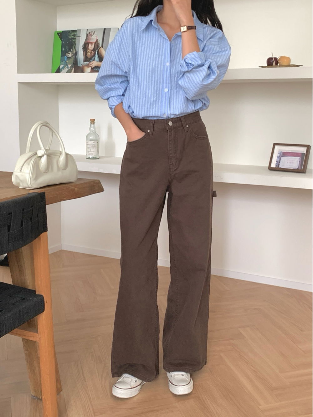 바지 모델 착용 이미지-S1L17