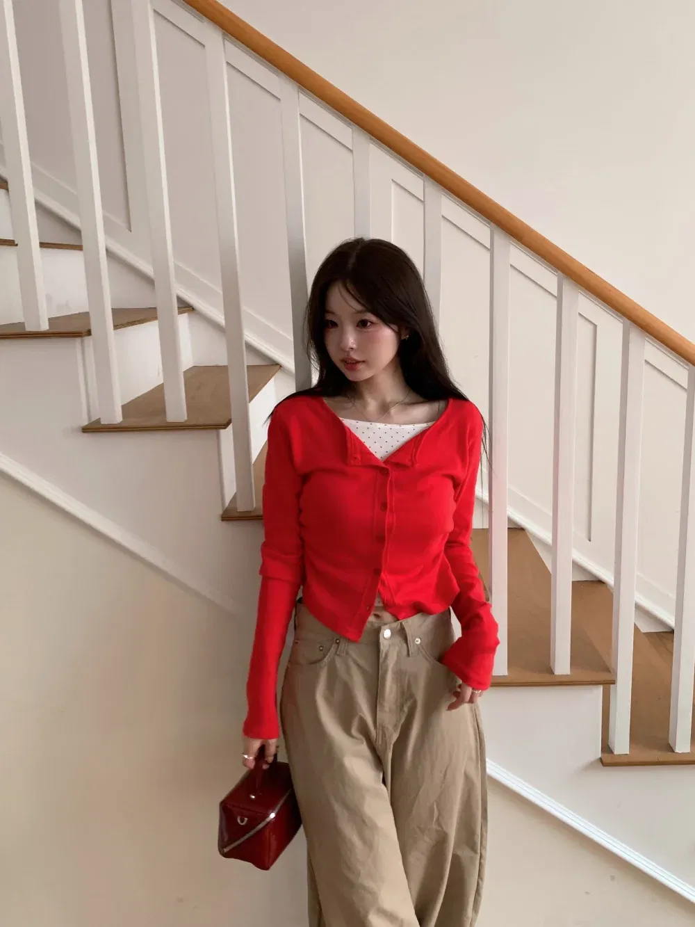 카디건 모델 착용 이미지-S1L80