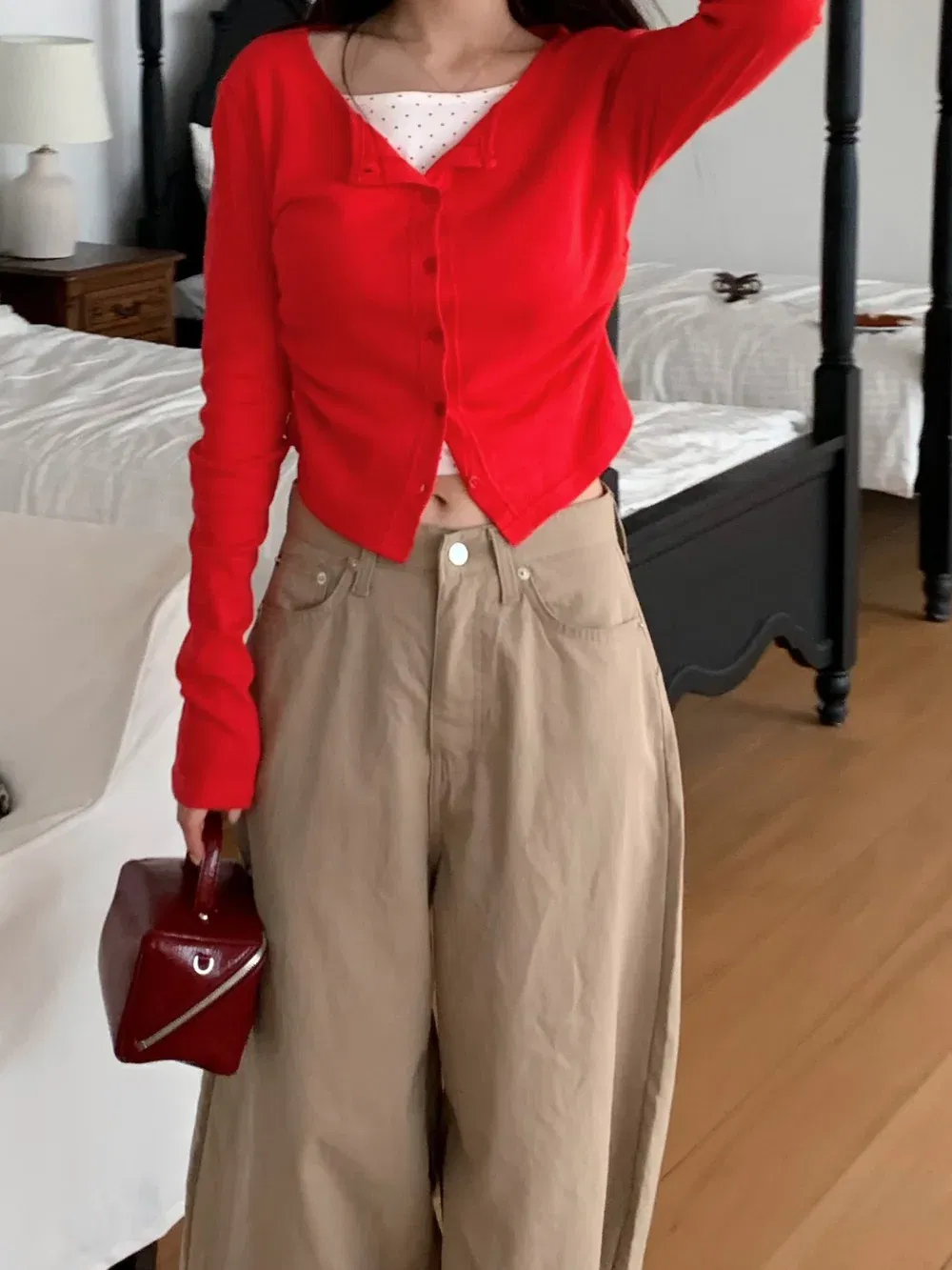 카디건 모델 착용 이미지-S1L16