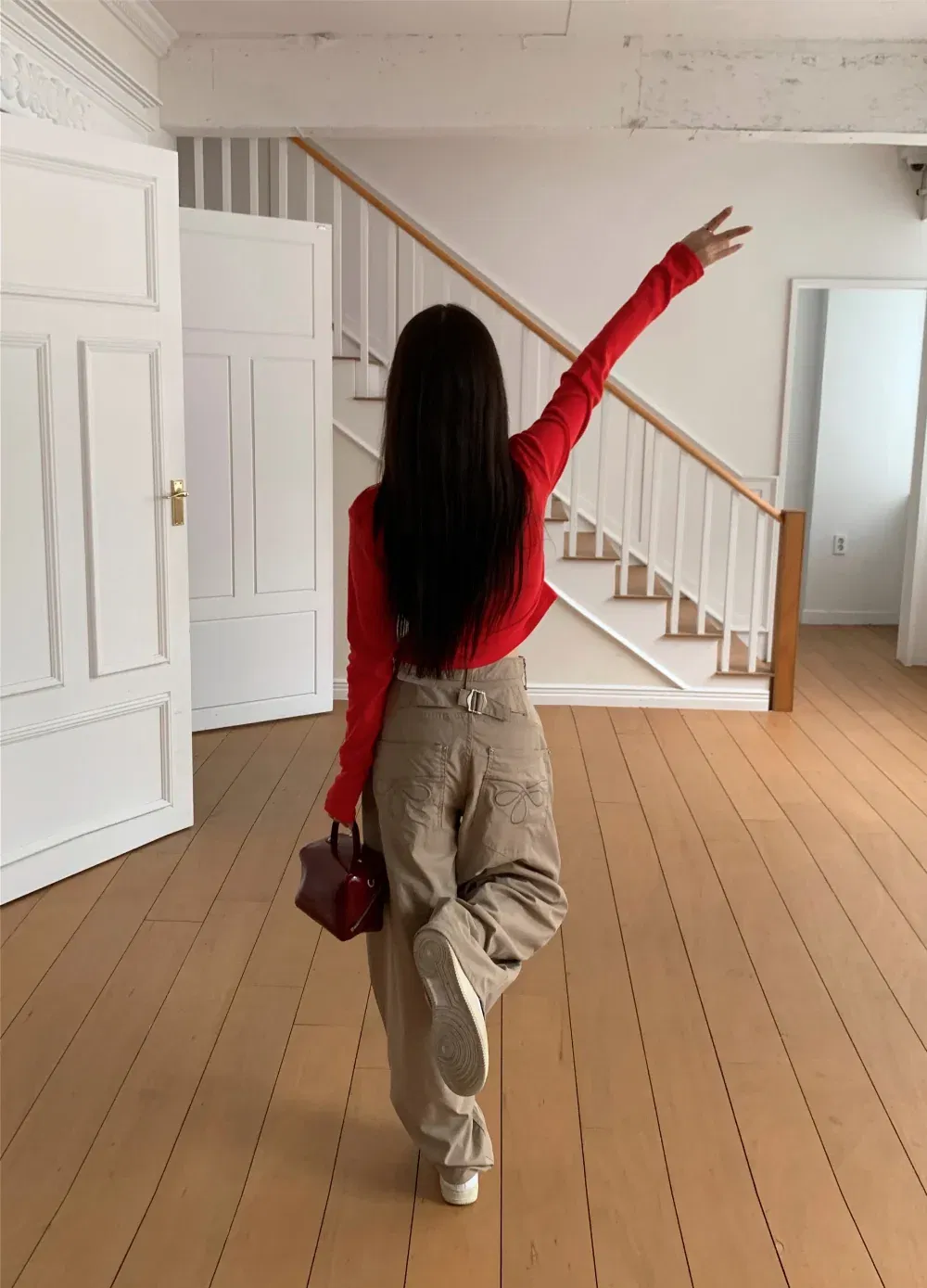 카디건 모델 착용 이미지-S1L82