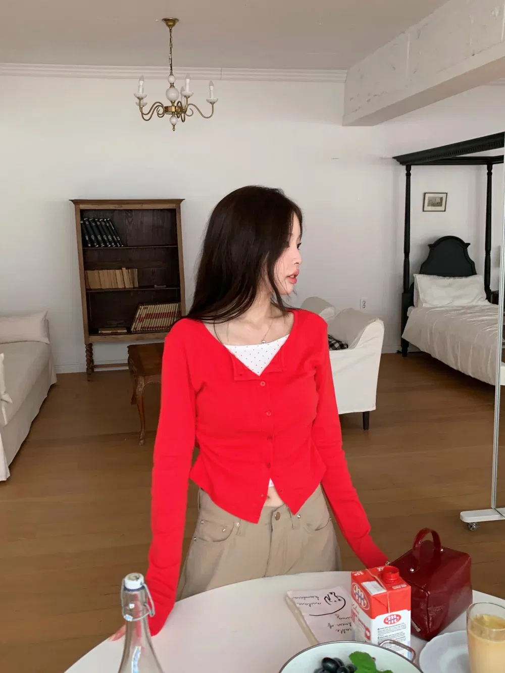 카디건 모델 착용 이미지-S1L18