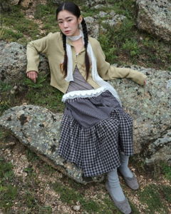 Aberdeen high-rise check skirt