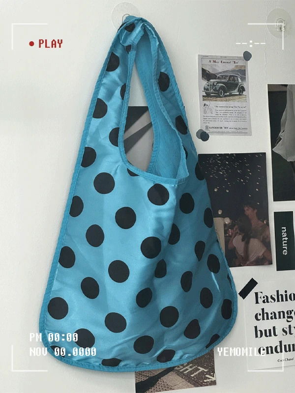 베이퍼 도트 나일론 에코백