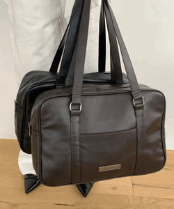 仿皮革波士頓單肩包