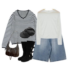 knitwears,ShortPants,LongSleeve 코디
