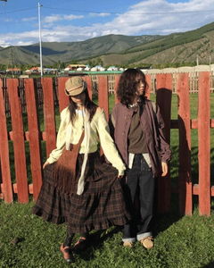 Birmingham Check Long Skirt