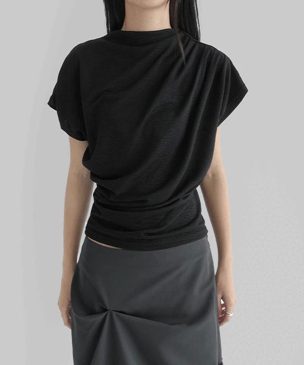 이블린 드레이프 반소매 티셔츠