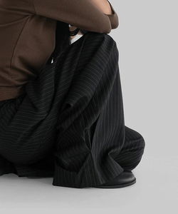 Besien Pintuck Stripe Wide Slacks