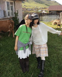 Suede fringe long boots