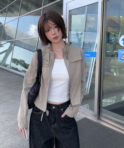 カダン ポケット スリムMA-1セミクロップジャケット