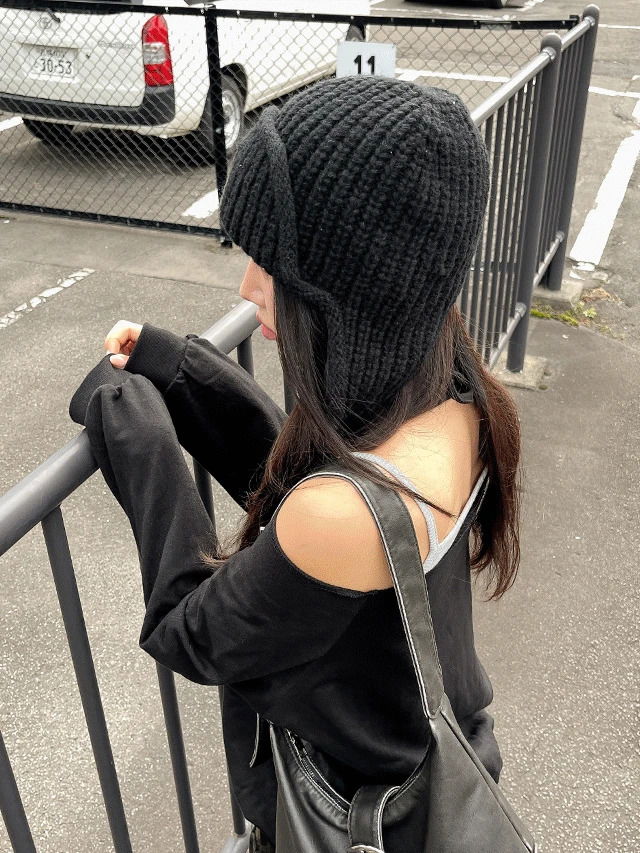 도돌닌 귀달이 니트 비니 모자