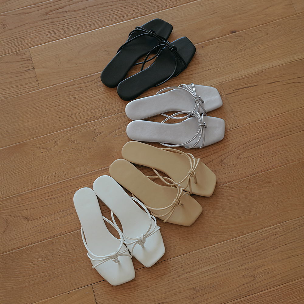 Abelo Strap Square Slippers (Ships Today)
