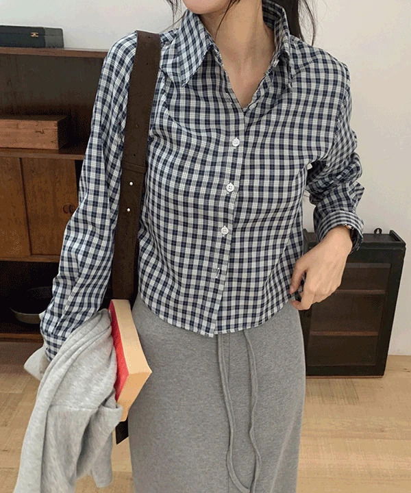 Renvers Crop Check Shirt - 4 Colors