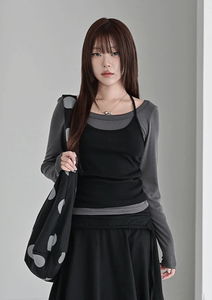 Dotty Halter Neck Sleeveless & T-shirt