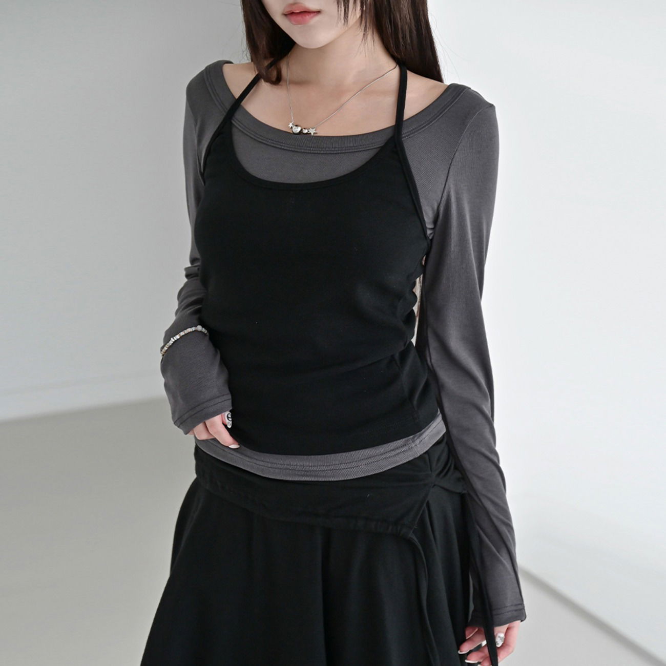 Dotty Halter Neck Sleeveless & T-shirt