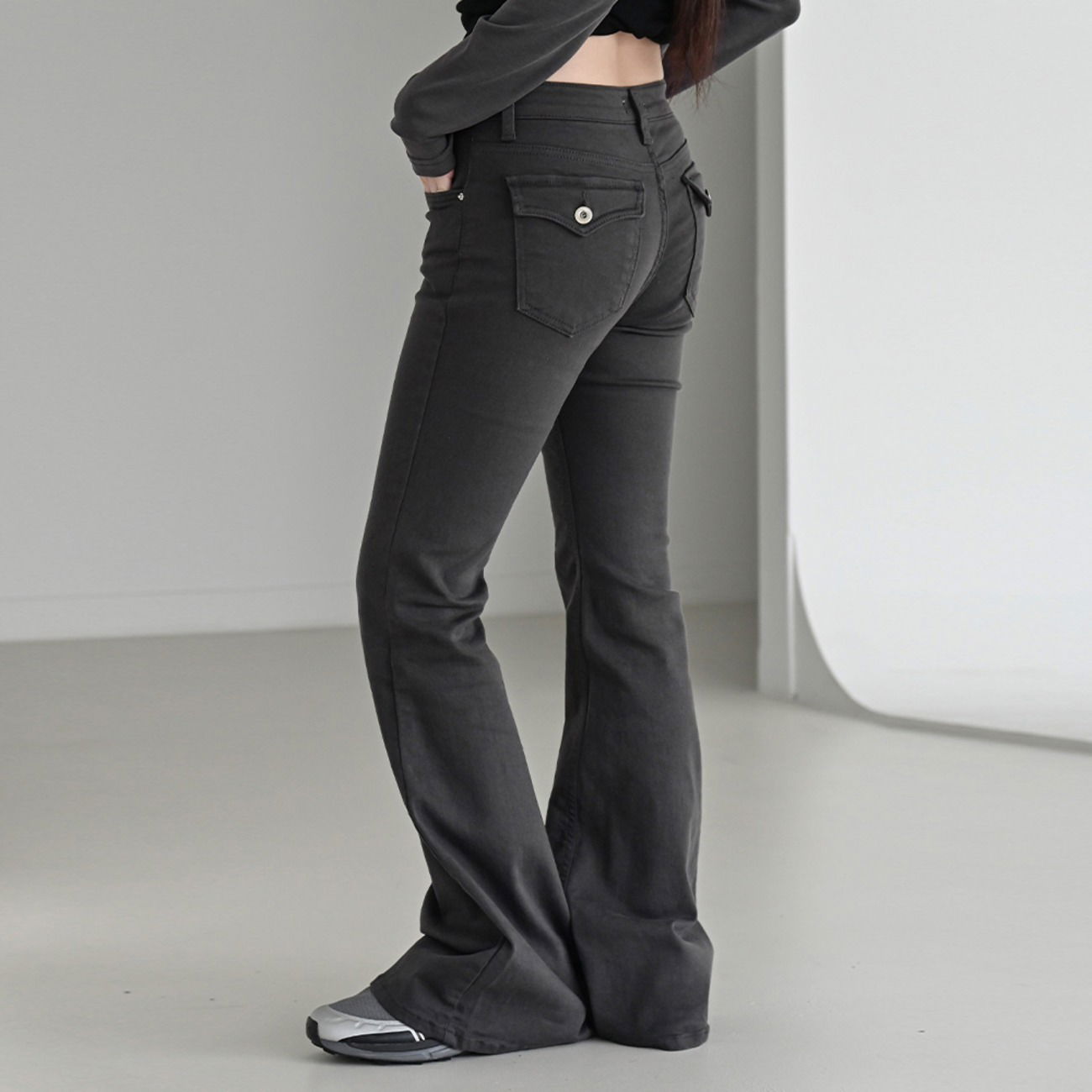 迷你口袋微喇叭長褲