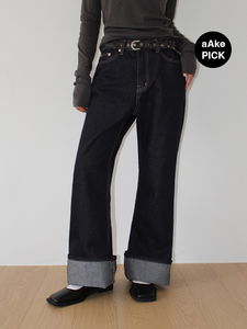 ROLL-UP BOOTCUT DENIM