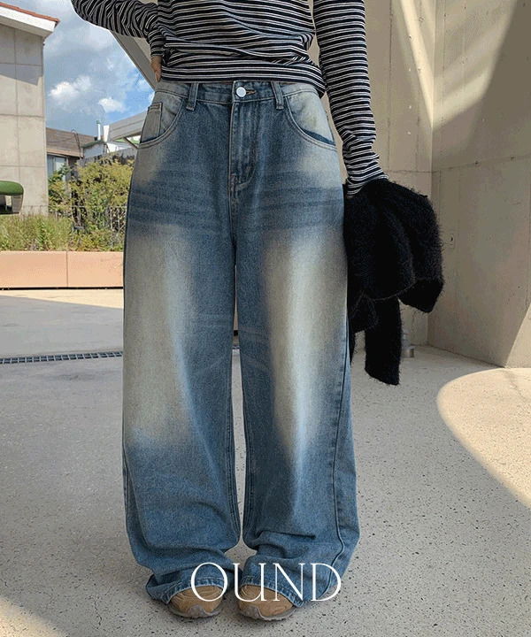 Cop Faded Wide Denim Pants - 3 Colors