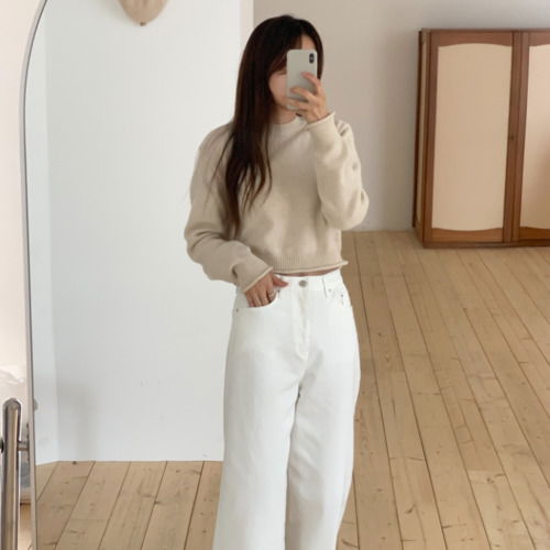 Multi-layer cotton wide pants
