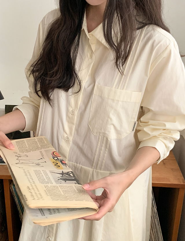 Monoti Pintuck Long Dress 83731