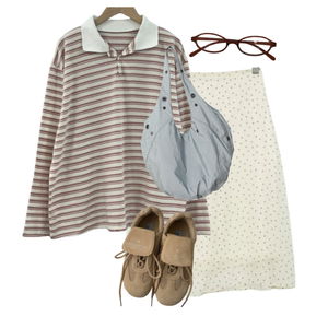 Knitwears,Mood,Longsleeve,Shoulderbags,Shoulderbag,Cute,Fall,Daily,Trendy,Stylish 코디