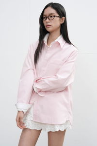 UNISEX Regular Fit Oxford Striped Shirt