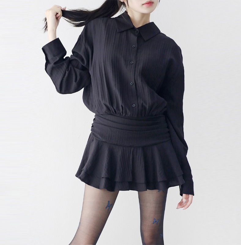 リンズレイヤードリンクルワンピース