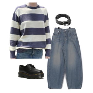 jeans,knitwears,loafers 코디