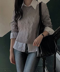 British boatneck one-shoulder loose fit wool mohair cable Twisted long-sleeved knitwear