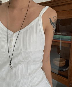 Rib Silver Pendant Necklace