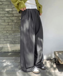 Mot pintuck wide slacks pants