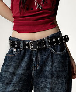 아벨릿 아일렛 더블 버클 벨트 EYELET DOUBLE BUCKLE BELT