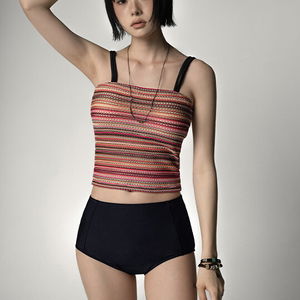 트라슈 에스닉 스트라이프 나시 탑 비키니 세트 ETHNIC STRIPE TANK TOP BIKINI SET