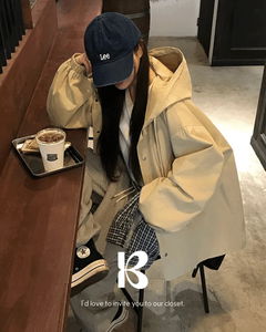 클랜 후드 야상 자켓