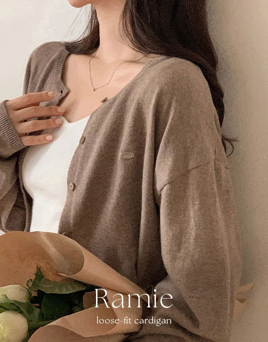 Ramie Loose-fit cardigan 开襟衫