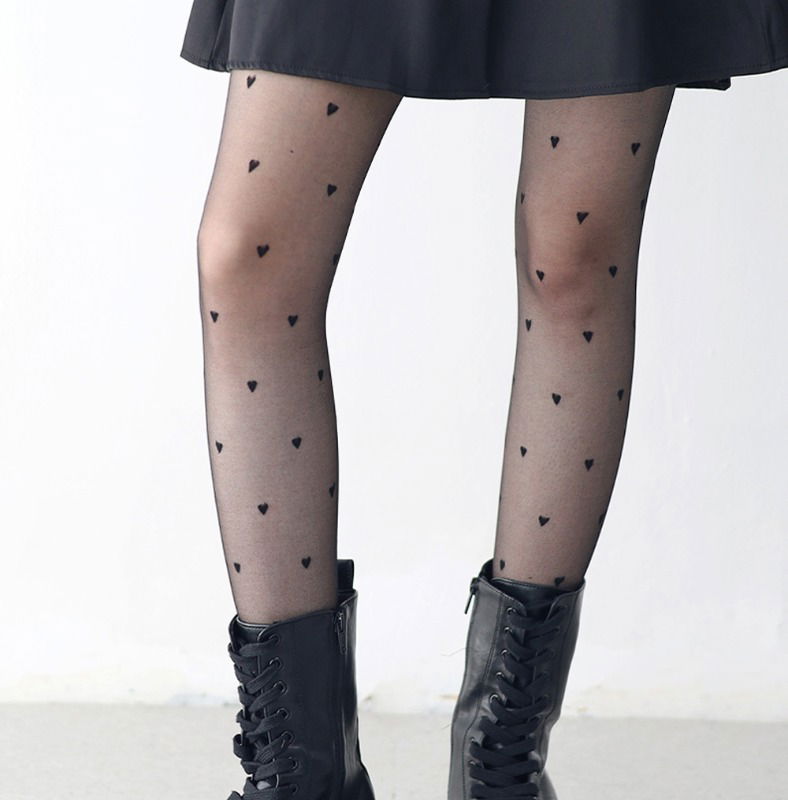 모닌타 하트 시스루 스타킹