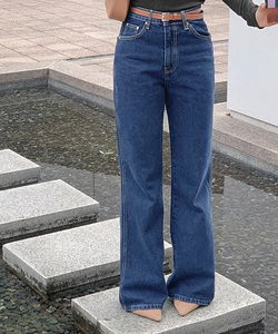 French semi Flared pants + belt set