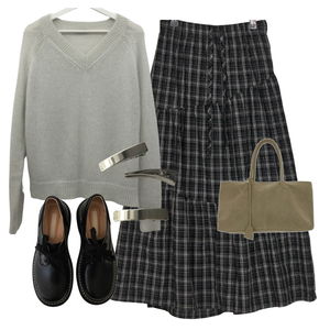 skirt,knitwears,acc 코디