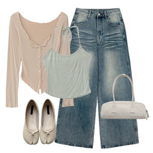 jeans,set,flats 코디