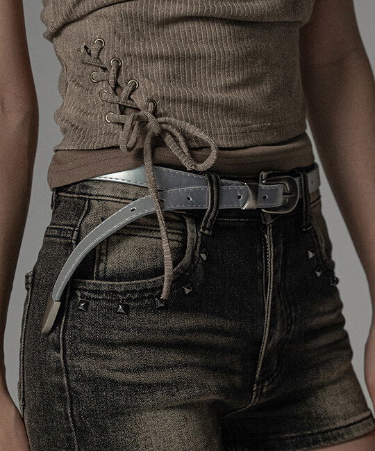 로미 실버 버클 슬림 벨트 SILVER BUCKLE SLIM BELT