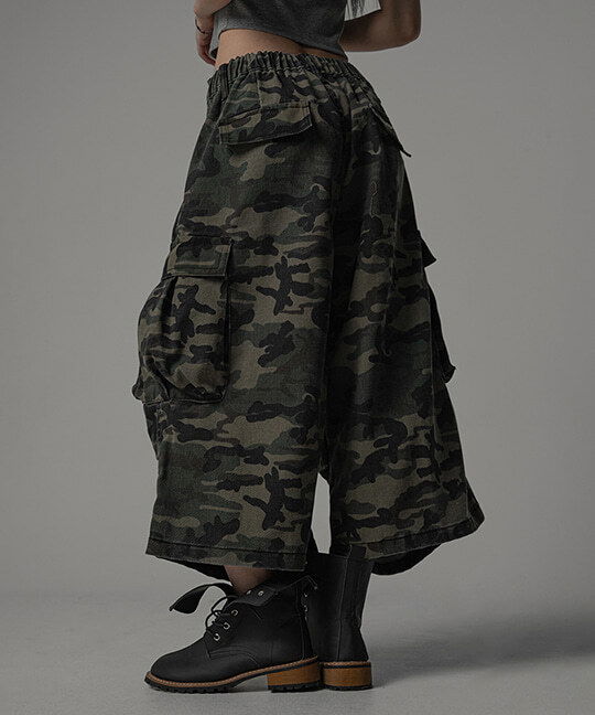 Koyan Military Cargo Bermuda Wide Banding Pants